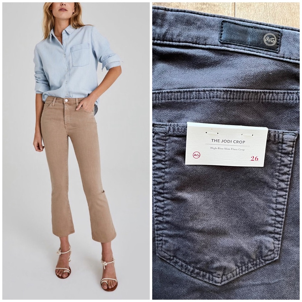 NWT Adriano Goldschmied AG Jodi Flare Crop Jeans